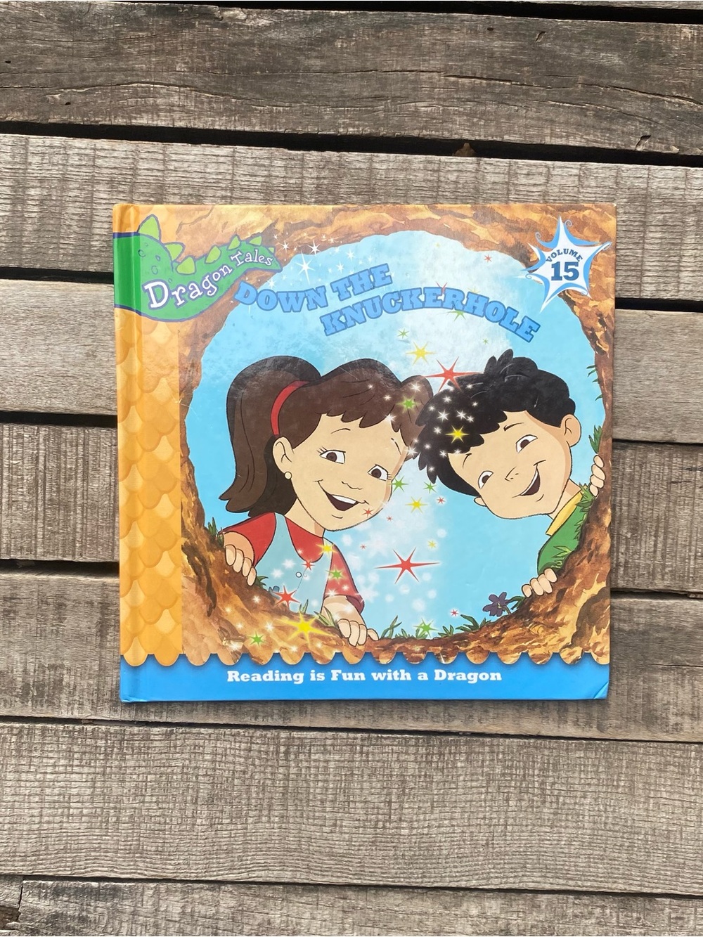 Y2K Vintage 2004 Dragon Tales 'Down the Knuckerhole' Hardcover Kids Book